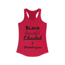 Load image into Gallery viewer, Black Beautiful & Educated Racerback Tank