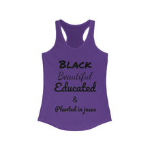 Load image into Gallery viewer, Black Beautiful & Educated Racerback Tank