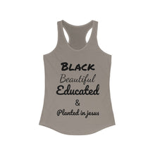 Load image into Gallery viewer, Black Beautiful & Educated Racerback Tank