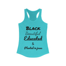 Load image into Gallery viewer, Black Beautiful & Educated Racerback Tank