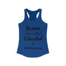Load image into Gallery viewer, Black Beautiful & Educated Racerback Tank