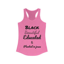 Load image into Gallery viewer, Black Beautiful & Educated Racerback Tank