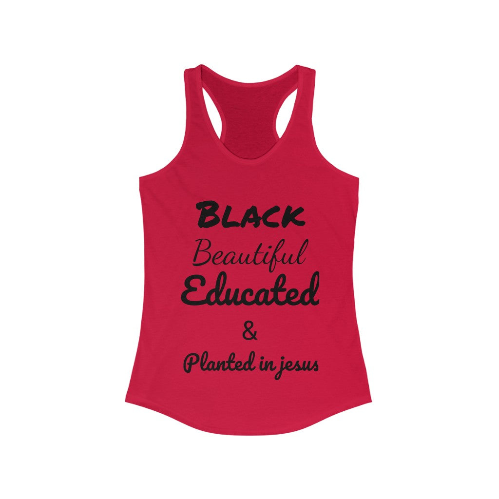 Black Beautiful & Educated Racerback Tank